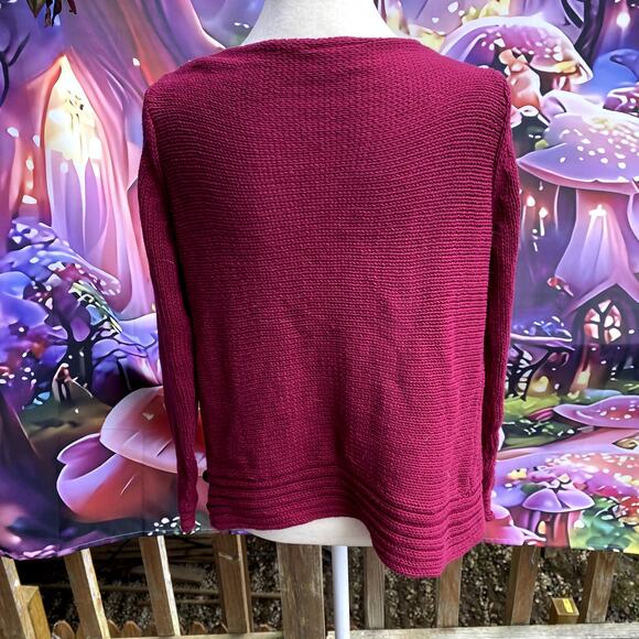 Wooden Ships Burgundy Slouchy Sweater Top Small/Medium - Picture 6 of 6